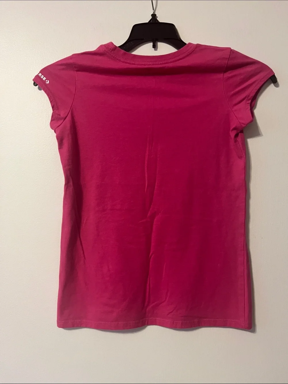 Converse Girls' Pink Graphic Tee with Sneaker Stack Print